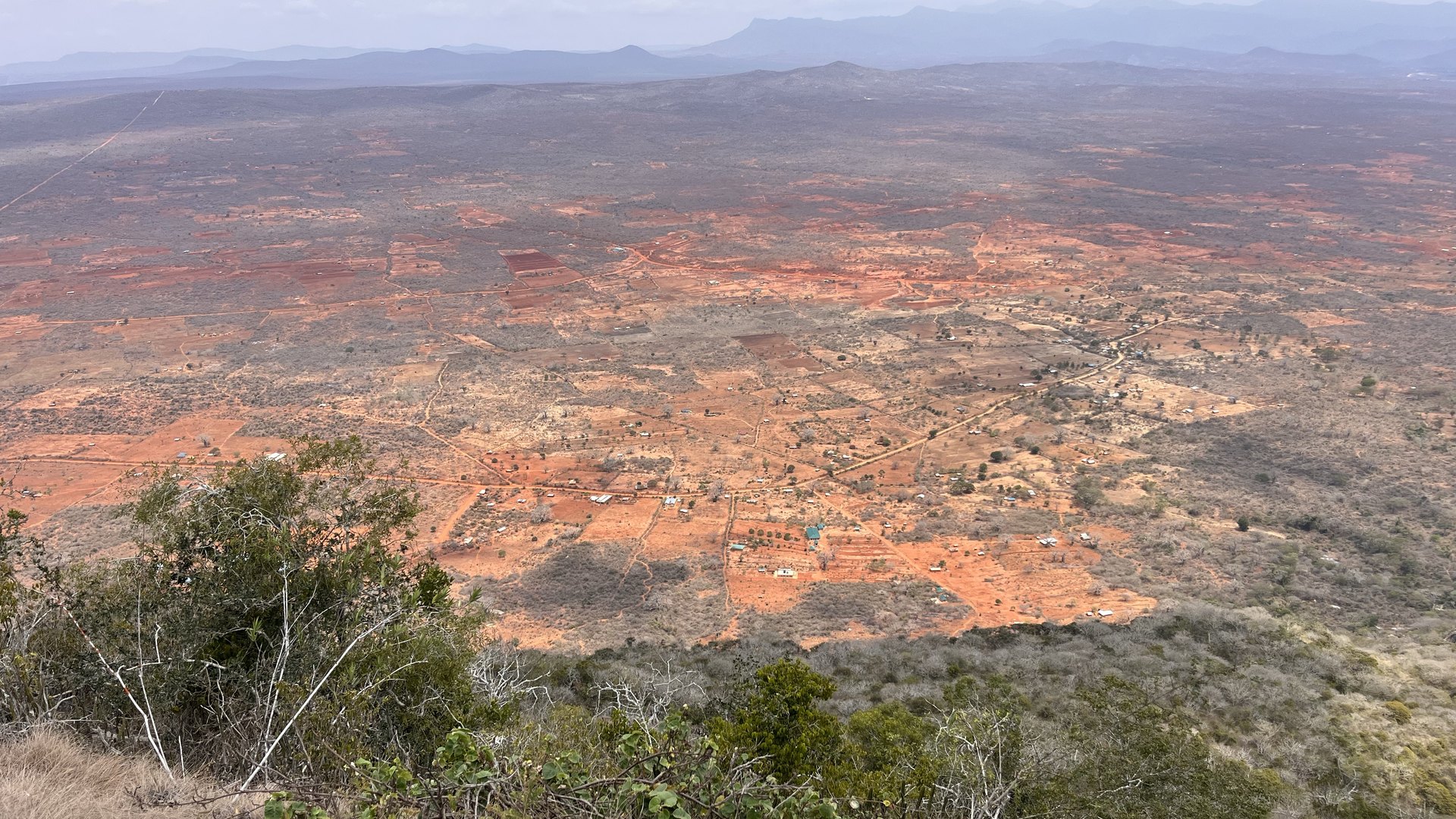 View across the dryland agricultural landscape near the Crostar Energy Hub in Mavueni, Kilifi County